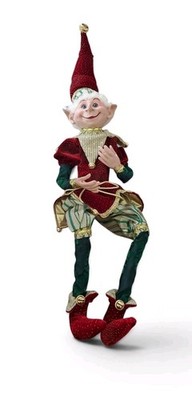 Robert Stanley Posable Elf Pixie Arms & Legs Bendable Red Green Gold 33'' D4