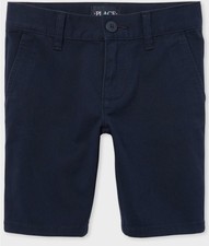 The Children  s Place Girls Uniform Stretch Chino Shorts - tidal- Size 16