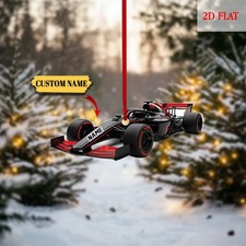 Custom Name Racing Car Ornament Formula 1 Fan Christmas Gift