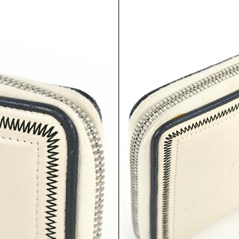 CHANEL 2.55 White Leather Round Zip Long Wallet for Women Act One US