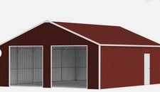 33' x 25' x 14' Metal 14 Gauge Metal Frame Garage Storage Shed Barn