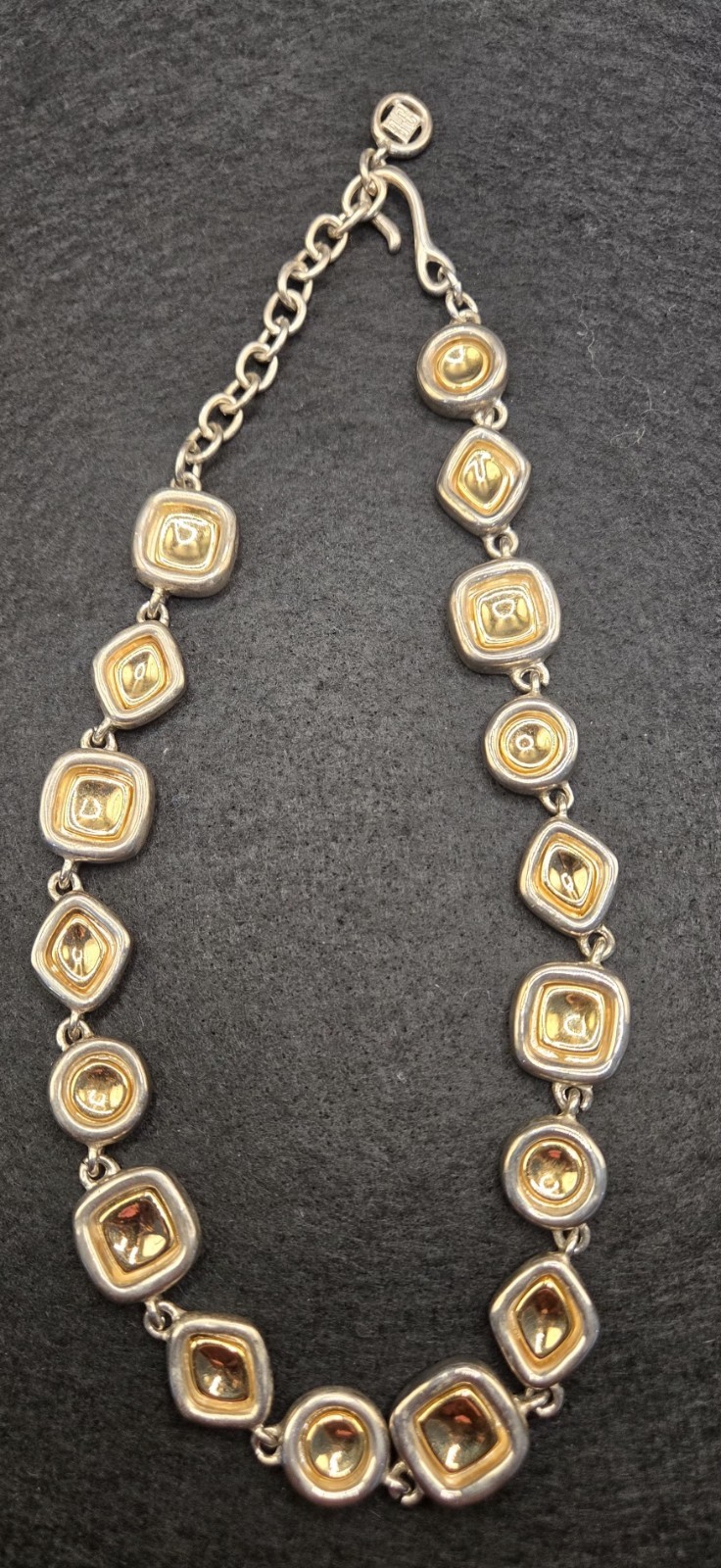 Signed GIVENCHY Couture Two-Tone Square Round Lin… - image 12