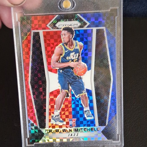 Panini 2017-18 Red White And Blue Prizm Donovan Mitchell #117  Rookie Card