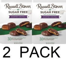 Russell Stover Sugar Free Assorted Caramels Candy 15.3 oz Bag - 2 PACK
