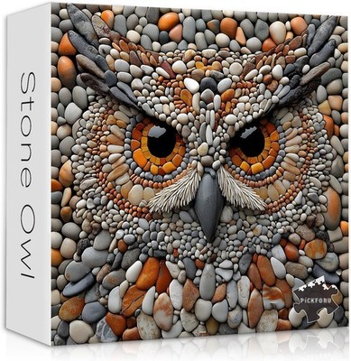 PICKFORU Owl Puzzles for Adults 1000 Piece Stone New