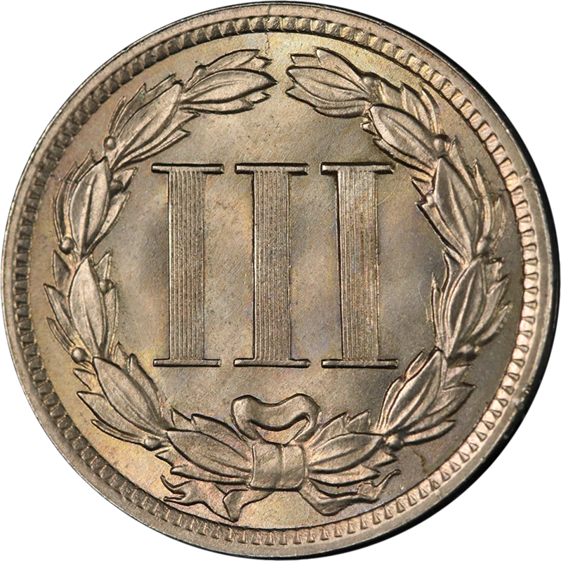 1888 Three (3) Cent Nickel Gem BU Key Date Superb Eye Appeal Strong Strike - Image 2 of 2