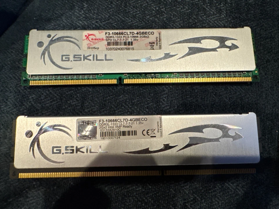 4x G.Skill 4GB DDR3-1333 PC3-10600 RAM Sticks 16GB Total - Tested Working - Image 4 of 4