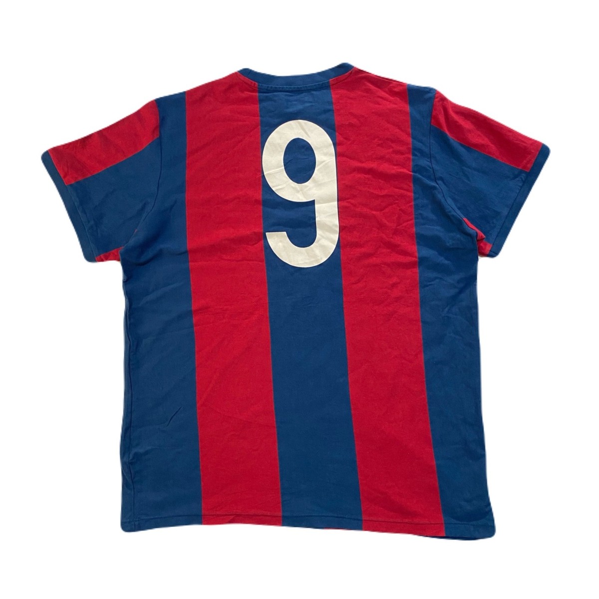 FC Barcelona Johan Cruyff Legacy Shirt Size L Red Blue Striped #9