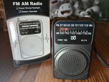 Portable AM FM Radio, Small Battery Powered Pocket Radio with Headphone Jack
