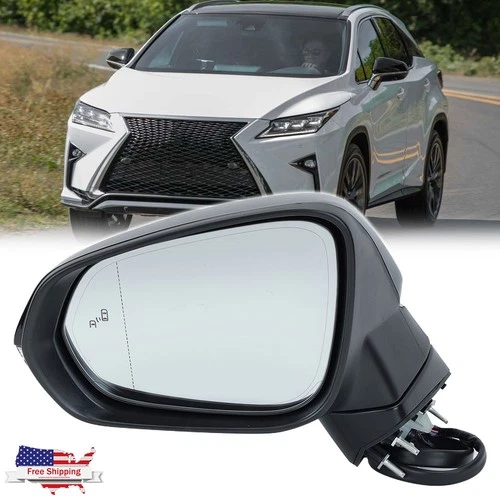 For 2016-2022 Lexus RX 350 350L 450h 450hL Black Mirror Left 15pin W/Blind Spot