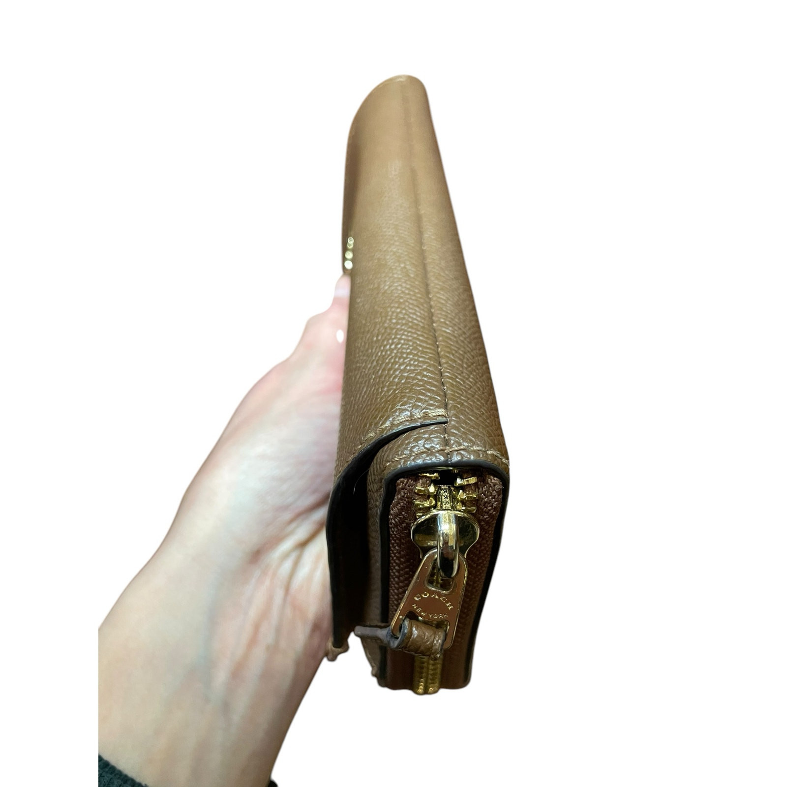 Coach Multifunction Wallet Large Brown Leather C … - image 18