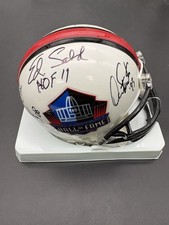 Ed Sabol & Multi Signed Hall Of Famers Signed Mini Helmet - JSA -LOA