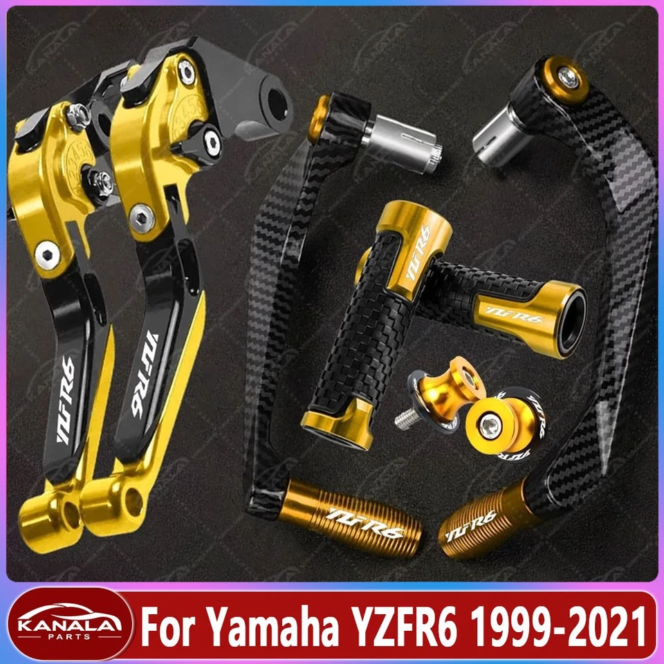 CNC Brake Clutch Levers Grips M6 Slider Stand Screw For Yamaha YZFR6 1999-2021 - Image 4 of 4