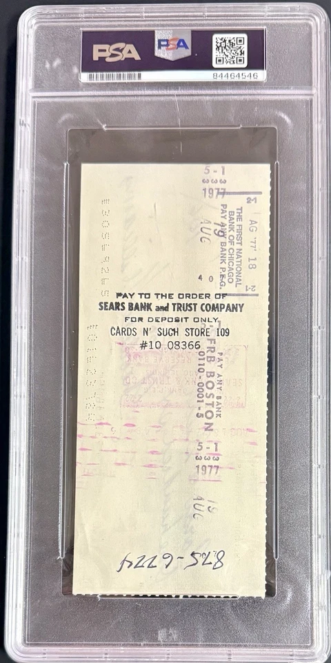 Ted Williams Signed Personal Check PSA/DNA Encapsulated & Auto Grade PSA MINT 9 - Image 3 of 3