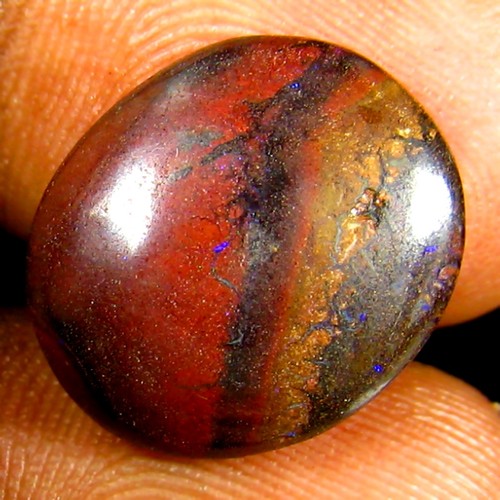 8.33 ct Fair Fancy (15 x 13 mm) Multi Color Australian Koroit Boulder Opal