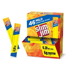 Slim Jim Smoked Meat Sticks, Mild Flavor, 6g Protein Per Serving
