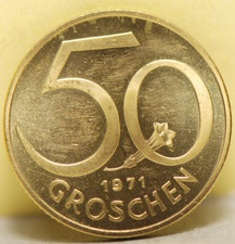 Austria, 1971, 50 Groschen, KM2885, Proof, slight haze, NR, 10-1