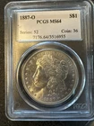 1887-O Morgan Silver Dollar PCGS MS64