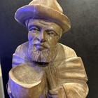 Vintage Hand-Carved Wooden Traveler Wanderer Figurine Folk Art Sculpture — photo 1