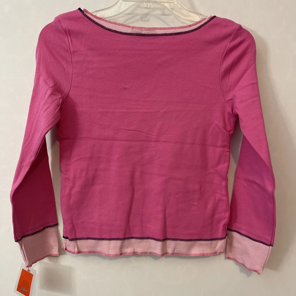 Mossimo Girls Large 10/12 Layered Pink “Malibu High” Cotton Shirt NWT! M1334 - Image 4 of 4