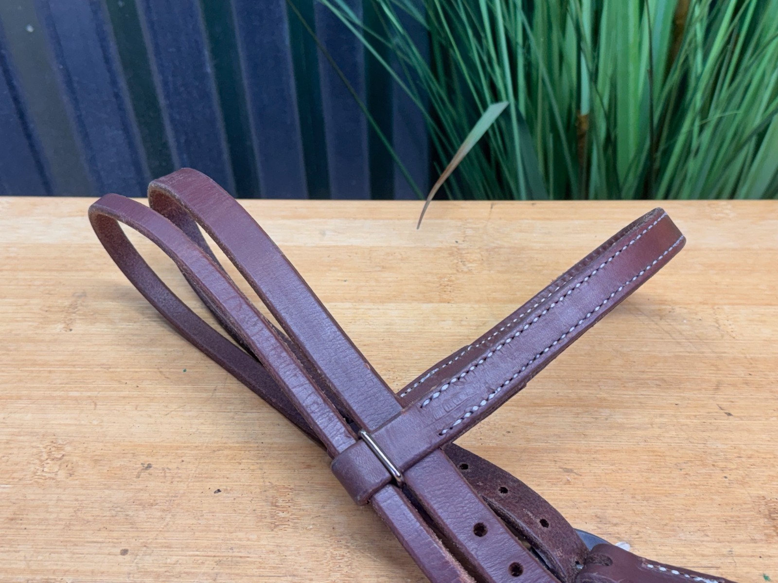 BILLY ROYAL Hot Oiled Hermann Oak Leather Browband Western Horse Headstall ~ NWT