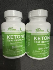 2x Real Ketones Bio Identical Keto Electrolytes Supplement 60 Capsules Exp 2/26