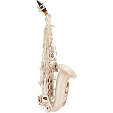 Allora ASPS550 Paris Series Curved Soprano Sax Silver Matte Silver Matte Keys