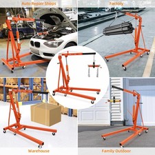 2ton Folding Engine Hoist Cherry Picker Shop Crane Hoist Lift 4400lbs With Lever