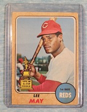 1968 Topps Lee May #487 Cincinnati Reds 1st Base All-Star Rookie MLB Card