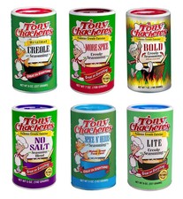 Tony Chachere's Seasoning Blends 6 Pack  Creole Cajun Spice Variety Set