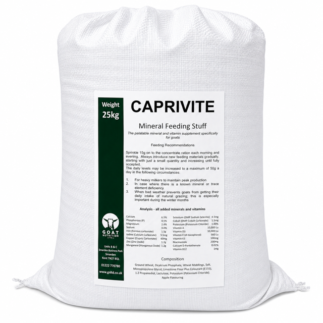 Caprivite The ESSENTIAL Vitamin mineral feed supplement for Goats 25kg