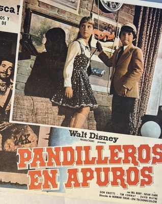 VTG DISNEY THE APPLE DUMPLING GANG SPANISH LNG MEXICO LOBBY CARD BILL BIXBY 1975