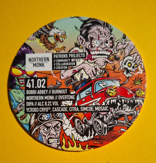 NORTHERN MONK brewery BURNOUT craft Beer pump keg font ale badge front Yorkshire