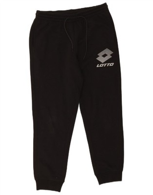 Lotto Mens Graphic Tracksuit Trousers Joggers Medium Black Cotton YU02