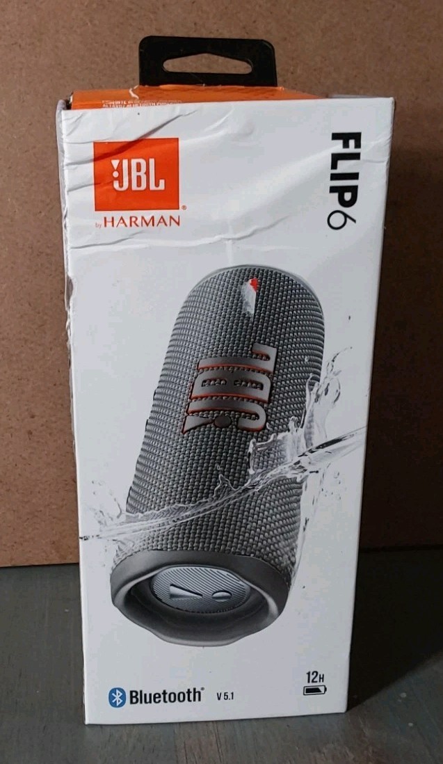 JBL Flip 6 Portable Bluetooth Portable Speaker System Gray Party