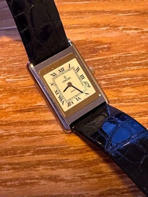 CONCORD Delirium Rectangular Ultra Thin Quartz Watch Swiss Vintage