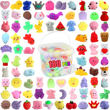 180 Pack Squishy Toys, Kawaii Squishies Party Favors for Kids 4-8 8-12 Mochi Squ