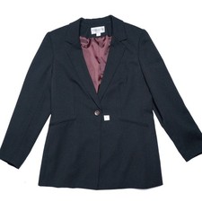 John Meyer of Norwich Women's Black One-button Blazer, Size 12, EUC