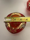 Vintage Arco Japan Orange/Red Ashtray Glass Hand Painted Floral  Lot of 2 — photo 10