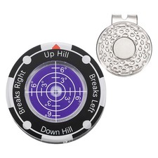 Golf Green Reader, Golf Ball Marker with Cap Clip, Purple