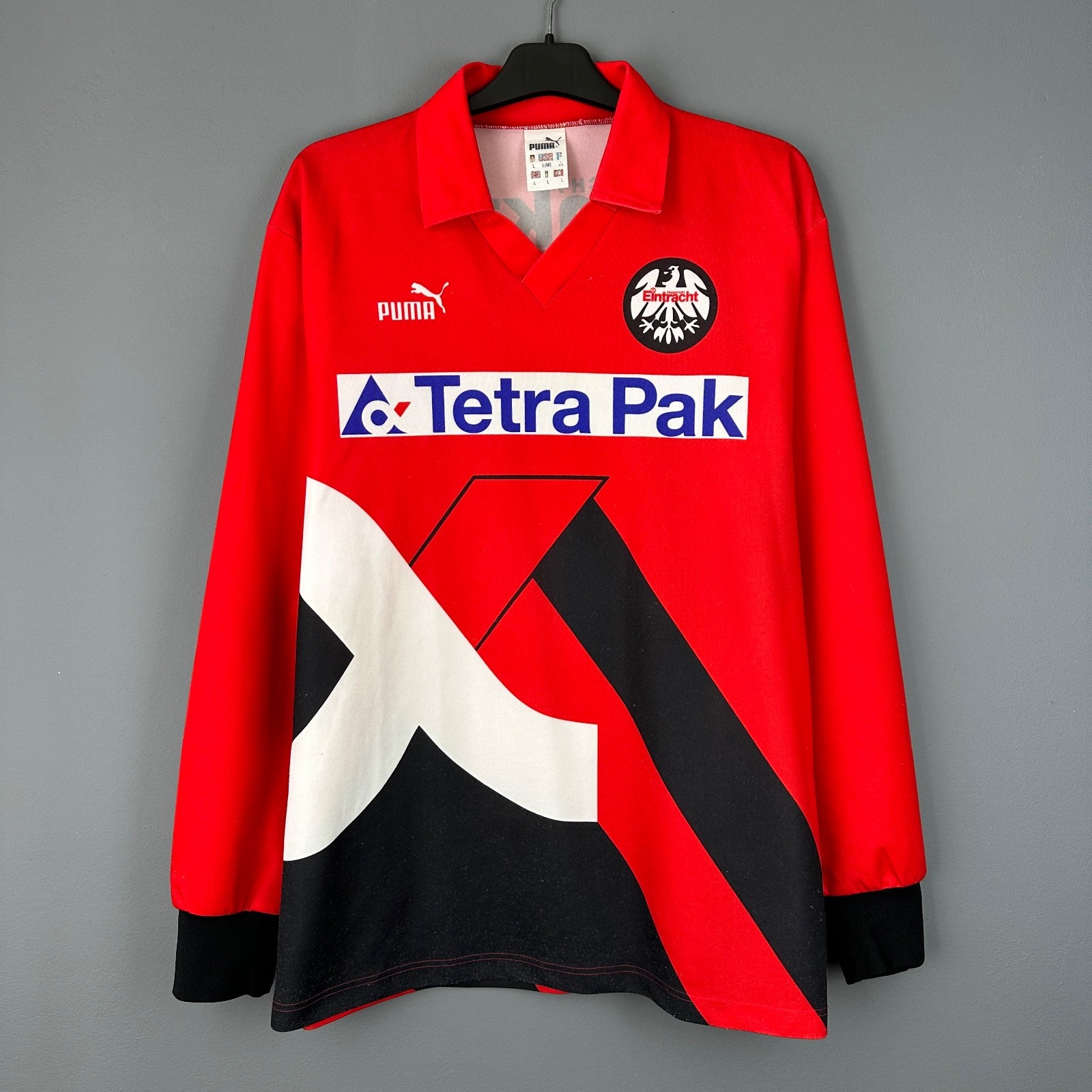Eintracht Frankfurt Vintage Home Jersey Long Sleeve Puma Shirt Size L 1993-1994