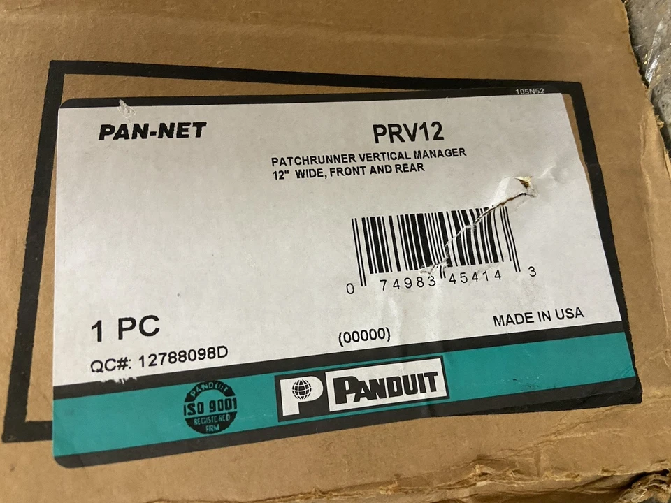 Panduit PatchRunner Dual Side Vertical Cable Manager PRV12 84"H x 12"W X 16.5"D - Image 3 of 4