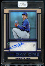 Hyun-Seok Jang 2025 Panini Three and Two Day One Auto Blue  10/32 LA Dodgers