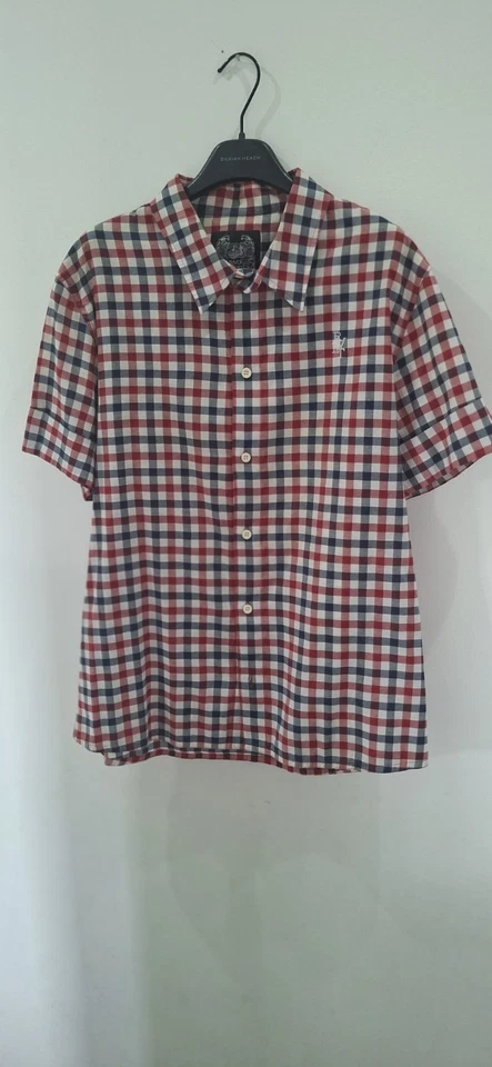 Bellissima Camicia Uomo A Quadretti Rosso Blu Bianchi Taglia Large Revolution - Image 3 of 4