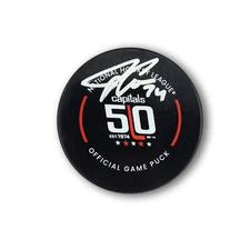 John Carlson Autographed Washington Capitals 50th Year Official Hockey Puck