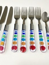 Set Di 2 Posate Da Insalata In Plastica | Colore Blu Trasparente | Lavabili In Lavastoviglie - Foto 3