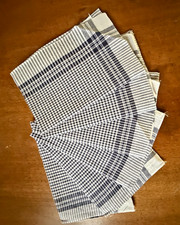 lot de six mouchoirs de travail (cholet) carreaux bleu et blanc 40 x 40 cm env.