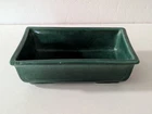 Haeger #882 Rectangular Footed Planter Pine Green Vintage Pottery Dish 8x5.5x2
