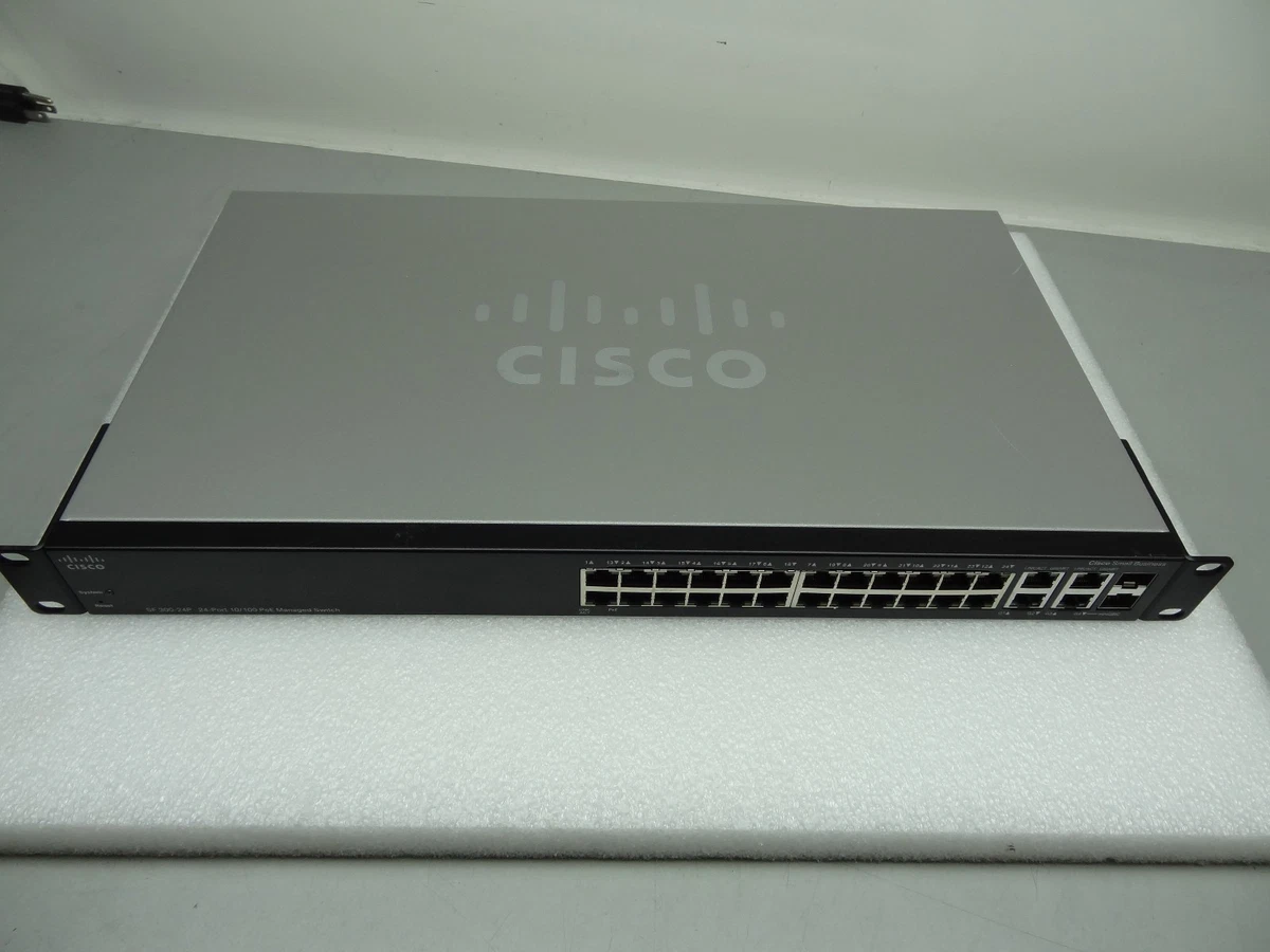 Lot 2 Switchs Cisco - SF300-24 Et SF200-24PoE, 24 Ports Ethernet, Occasion