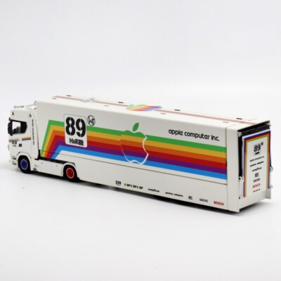 KengFai x Maxwell 1:64 S730 v8 Apple 89# White Diecast Model Car